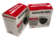 Load image into Gallery viewer, KN95 - Black Masks Box of 20 - $0.67/Mask
