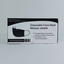 Load image into Gallery viewer, 100 Boxes of Black 3 Ply Civilian Masks Box of 50 - $0.08/MasK
