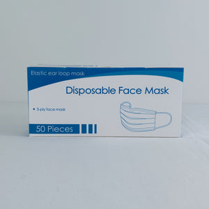 100 BOX SPECIAL - 3 Ply Masks Box of 50, $2.50/BOX, $0.05/MASK, Non Medical