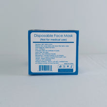 Load image into Gallery viewer, 100 BOX SPECIAL - 3 Ply Masks Box of 50, $2.50/BOX, $0.05/MASK, Non Medical
