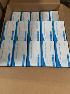 100 BOX SPECIAL - 3 Ply Masks Box of 50, $2.50/BOX, $0.05/MASK, Non Medical